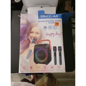 Moyleaf HHCC-A9 Portable Bluetooth Karaoke Speaker w/ 2 Microphones